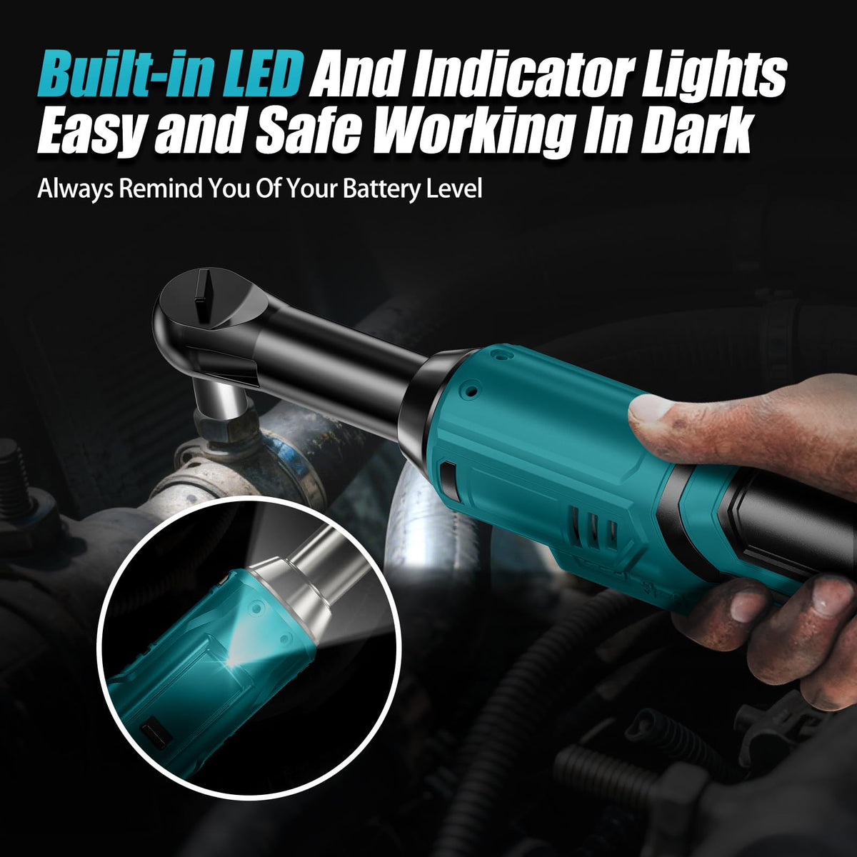 DEVTBLUN 7-socket set included for versatile fasteners.