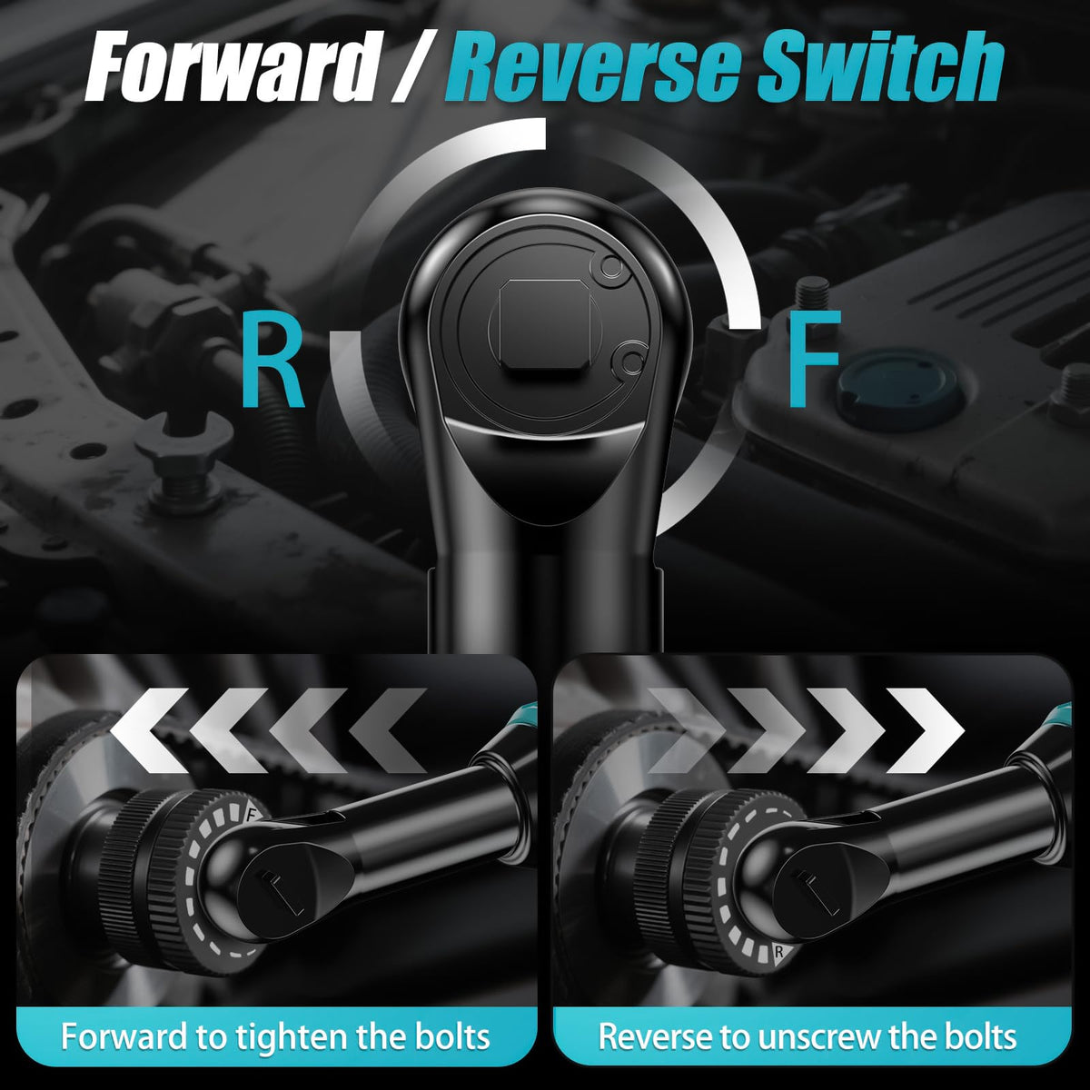 DEVTBLUN 3-inch extension rod enables access to recessed bolts.