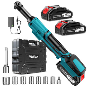 DEVTBLUN 21V ratchet wrench overview with compact, powerful design.