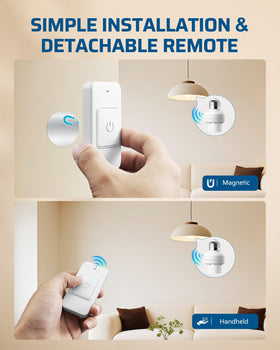 DEWENWILS magnetic wall switch offers flexible, accessible placement
