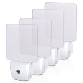 DEWENWILS night light wall plug with frosted shade for subtle hallway glow.