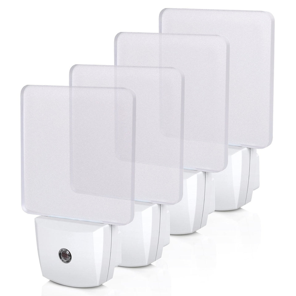 DEWENWILS night light wall plug with frosted shade for subtle hallway glow.