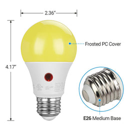 DEWENWILS A19 energy-savings bulb delivering efficient lighting for outdoor spaces.