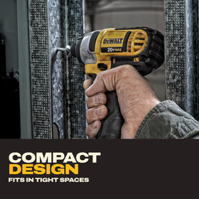 DEWALT 1/4-inch hex chuck enables fast bit changes