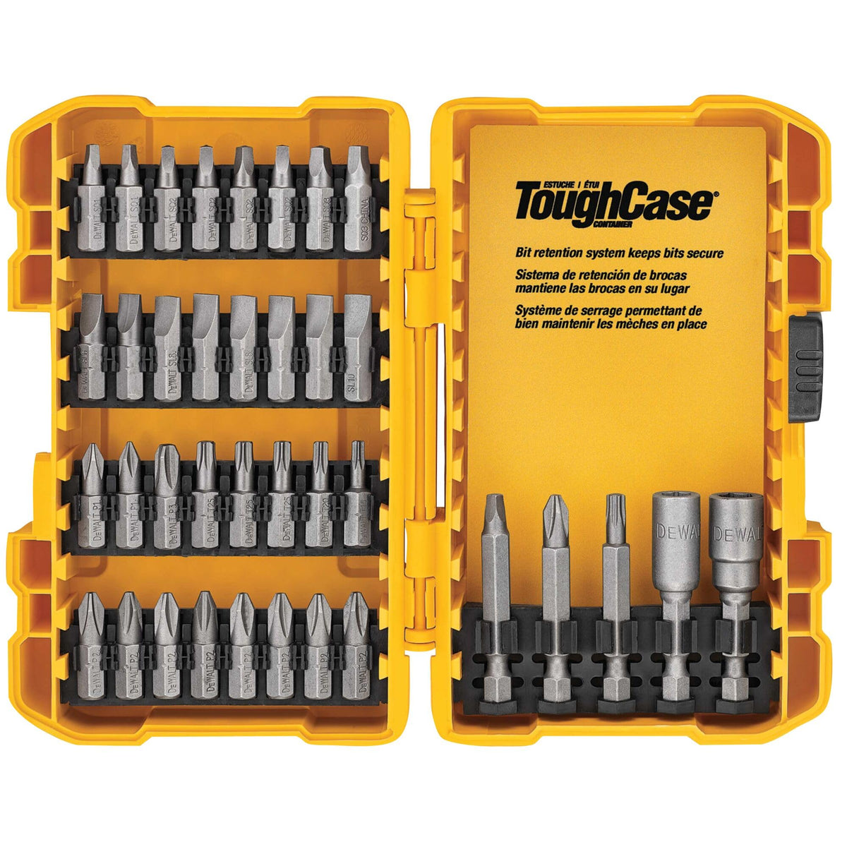 DEWALT no-spin shanks reduce bit spin in the chuck