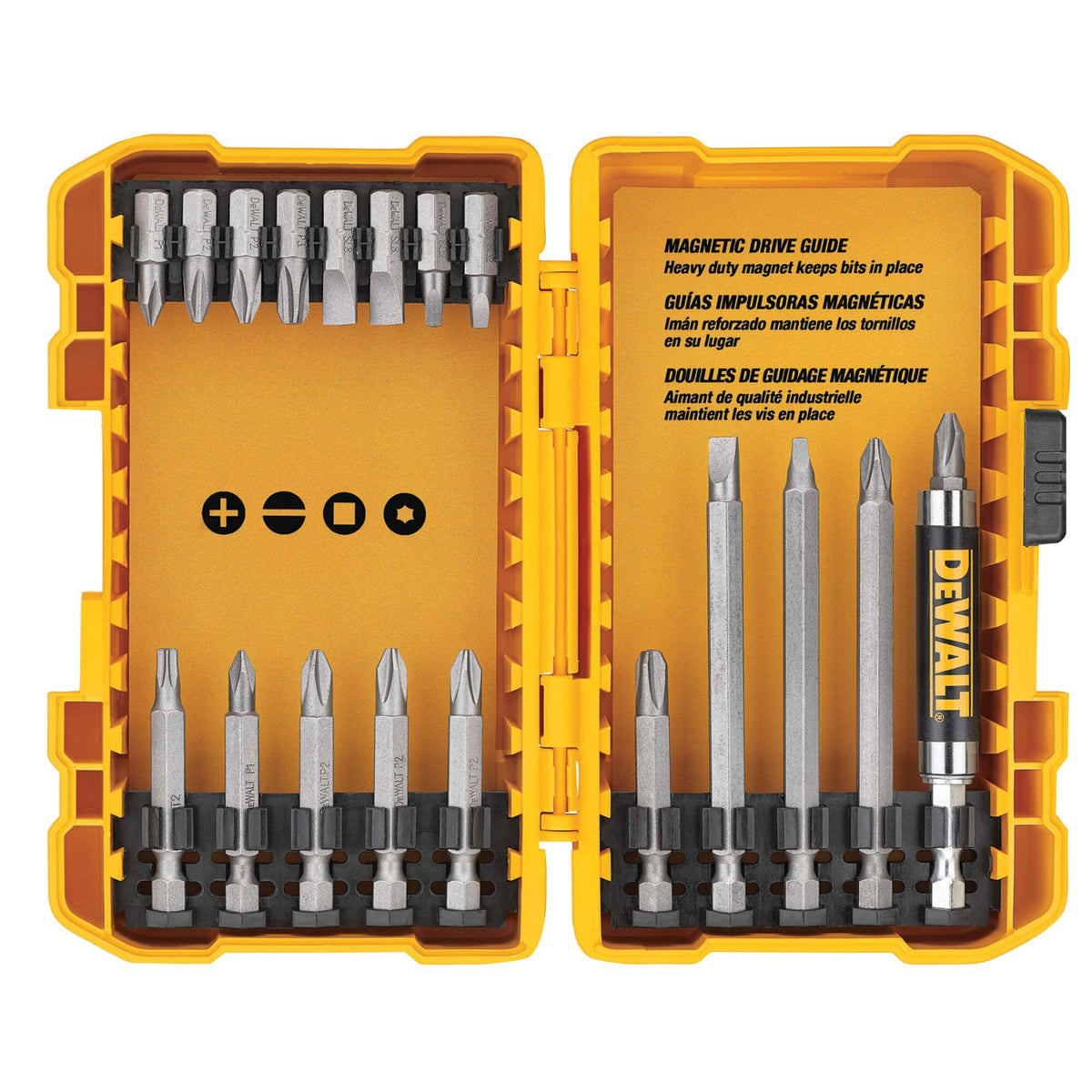 DEWALT pilot-point drill bits start on contact for clean holes