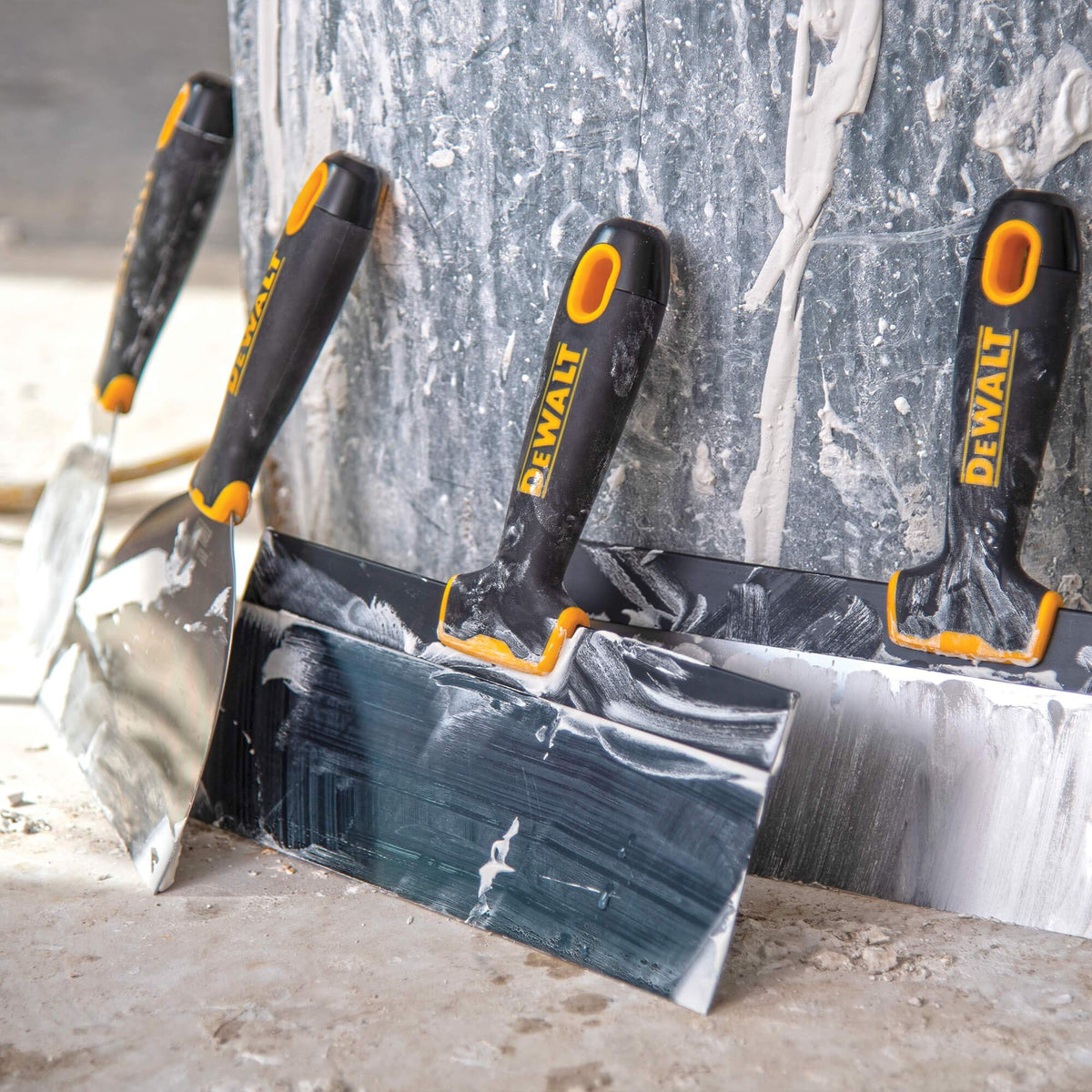 DEWALT 12-inch knife offers easy control and fast drywall application.