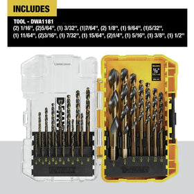 DEWALT 135-degree split-point tip for precise starts and reduced walking.