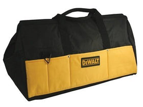 DEWALT bag packed with gear, highlighting high capacity for extended jobs.