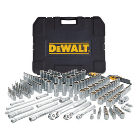 DEWALT 192-piece mechanics set in a durable hard-shell case for easy transport.