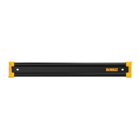 DEWALT 20-inch metal rail mounted on a workbench for reliable storage integration.