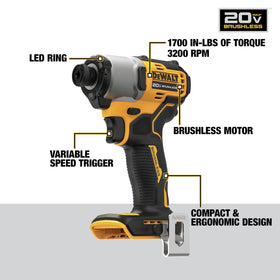 DEWALT DCF840B in-use driver driving screws for cabinetry and framing tasks