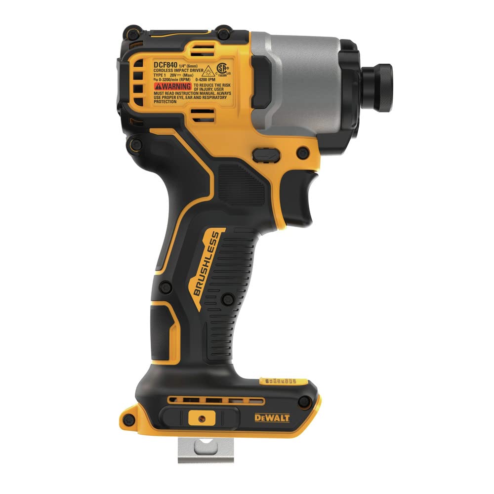 DEWALT DCF840B variable-speed trigger example demonstrates precise control for different fasteners