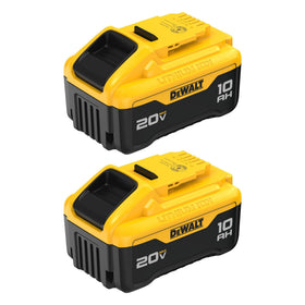 DEWALT DCB210-2 10Ah pack in box highlights rugged durability
