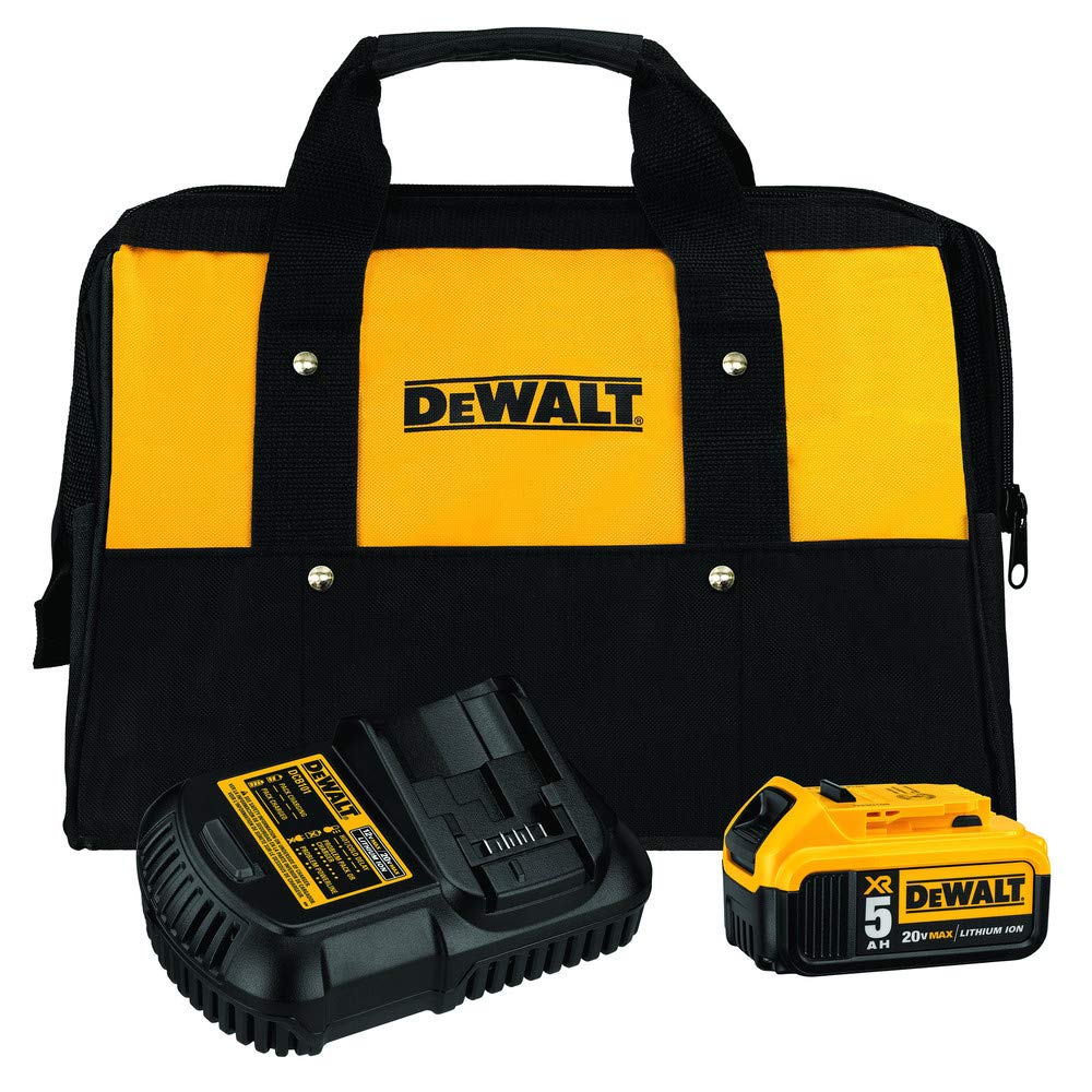 DEWALT DCB205CK 20V Max 5Ah kit with bag for longer runtime and convenient charging