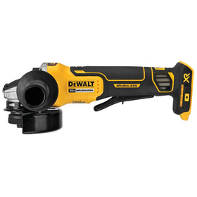 DEWALT 20V MAX angle grinder paddle switch for safe, controlled operation.