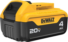 DEWALT 20V Max Battery 4Ah front view for reliable runtime during tasks.