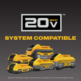 DEWALT 20V MAX caulking gun 10oz capacity fits standard cartridges.