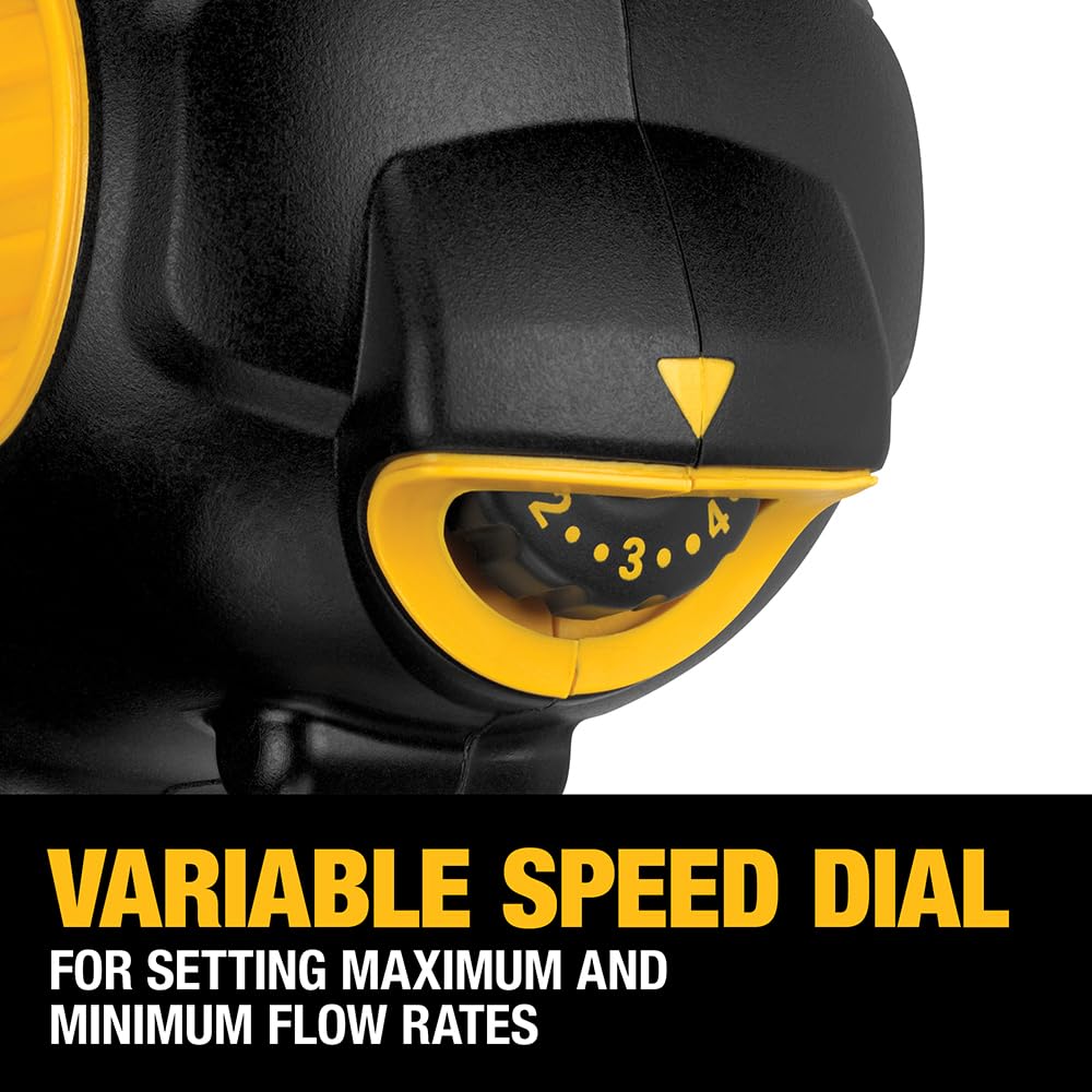 DEWALT 20V MAX caulking gun LED light enhances visibility in dim spaces.