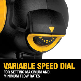 DEWALT 20V MAX caulking gun LED light enhances visibility in dim spaces.