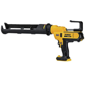 DEWALT DCE570B cordless caulking gun front view with ergonomic grip for precise control