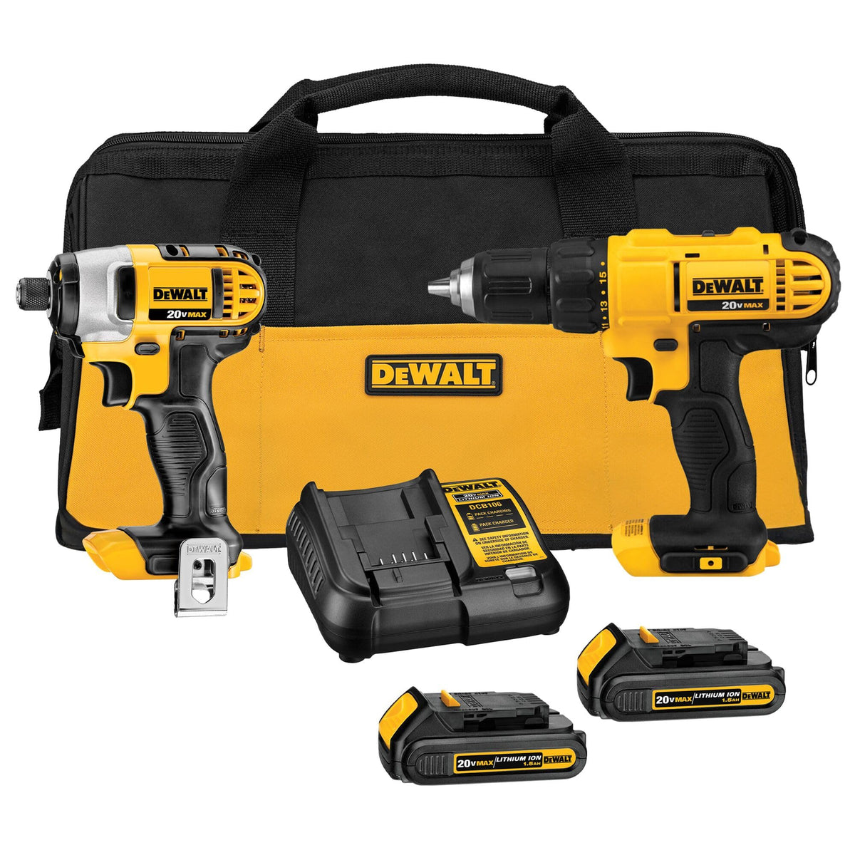 DEWALT 20V Max drill and driver compact design for tight spaces