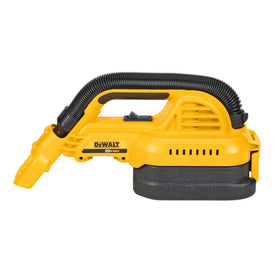 DEWALT 20V MAX hand vacuum extendable hose reaches tight spaces.