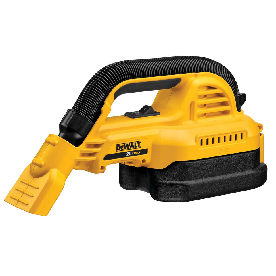 DEWALT 20V MAX hand vacuum with front nozzle for fast dry debris cleanup.