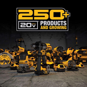 DEWALT large on/off switch is easy to reach with one hand.