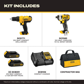 DEWALT 20V Max impact driver in use for quick fastening