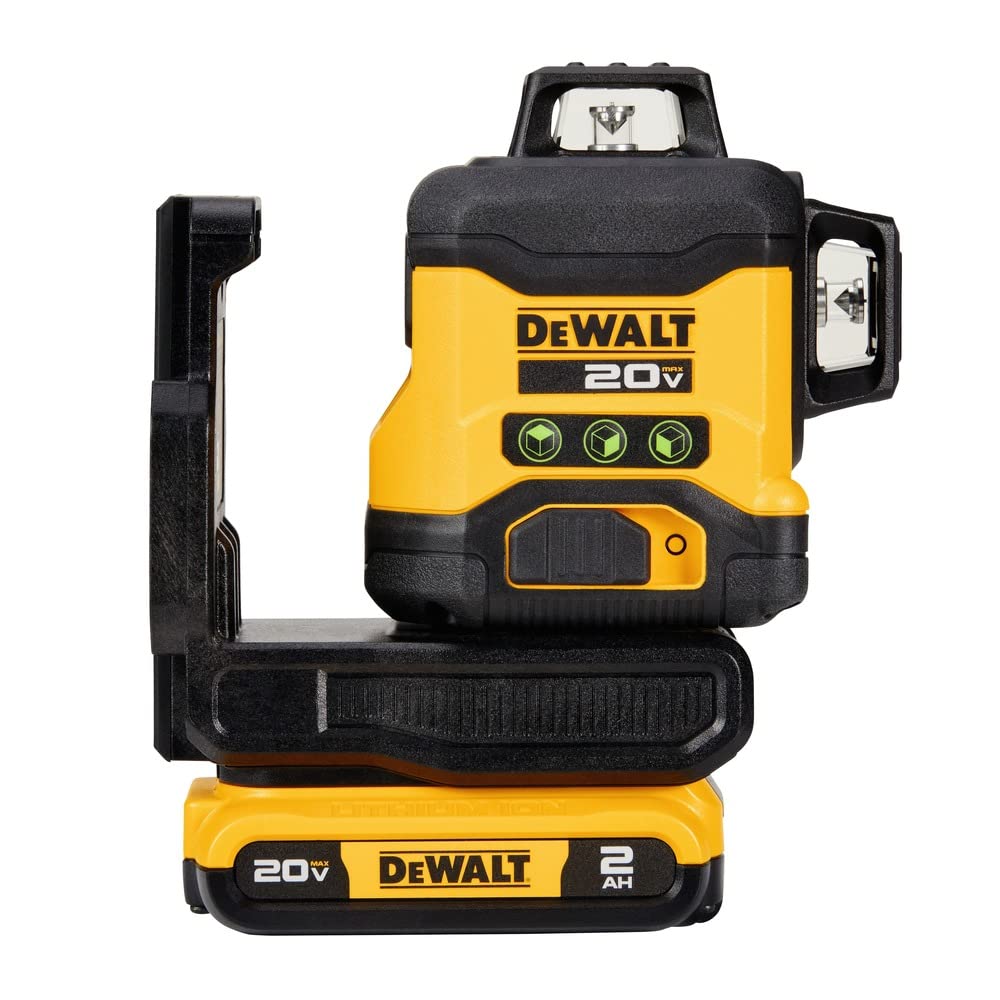 DEWALT 20V Max laser level side view showing compact profile for easy transport