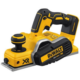 DEWALT DCP580B front view highlights cordless mobility for on-site planing.