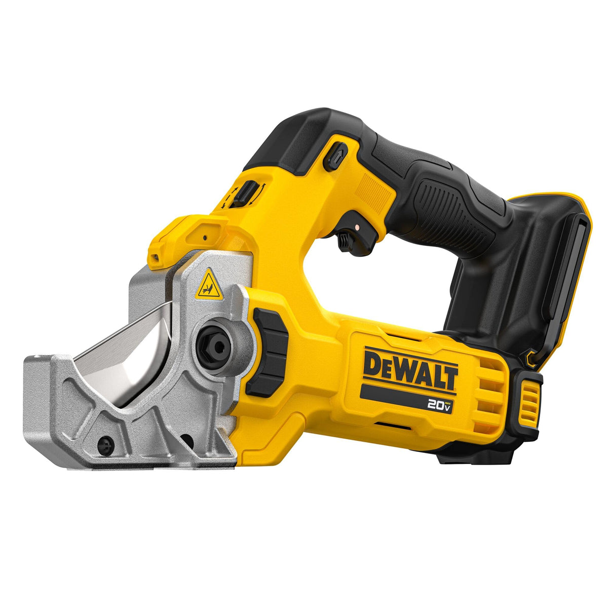 DEWALT 20V MAX with LED guides the cut in low light conditions.