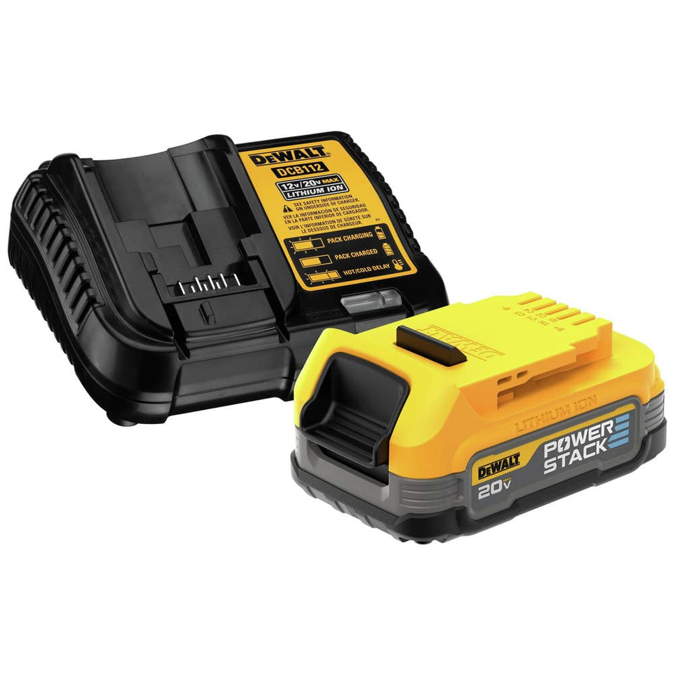 DEWALT 20V MAX Starter Kit front view shows compact power for versatile use.