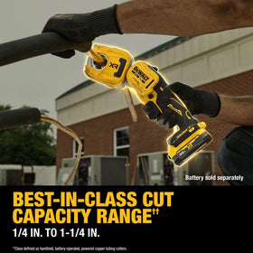 DEWALT cutter performs cuts rapidly at about 1.2 seconds per cut.