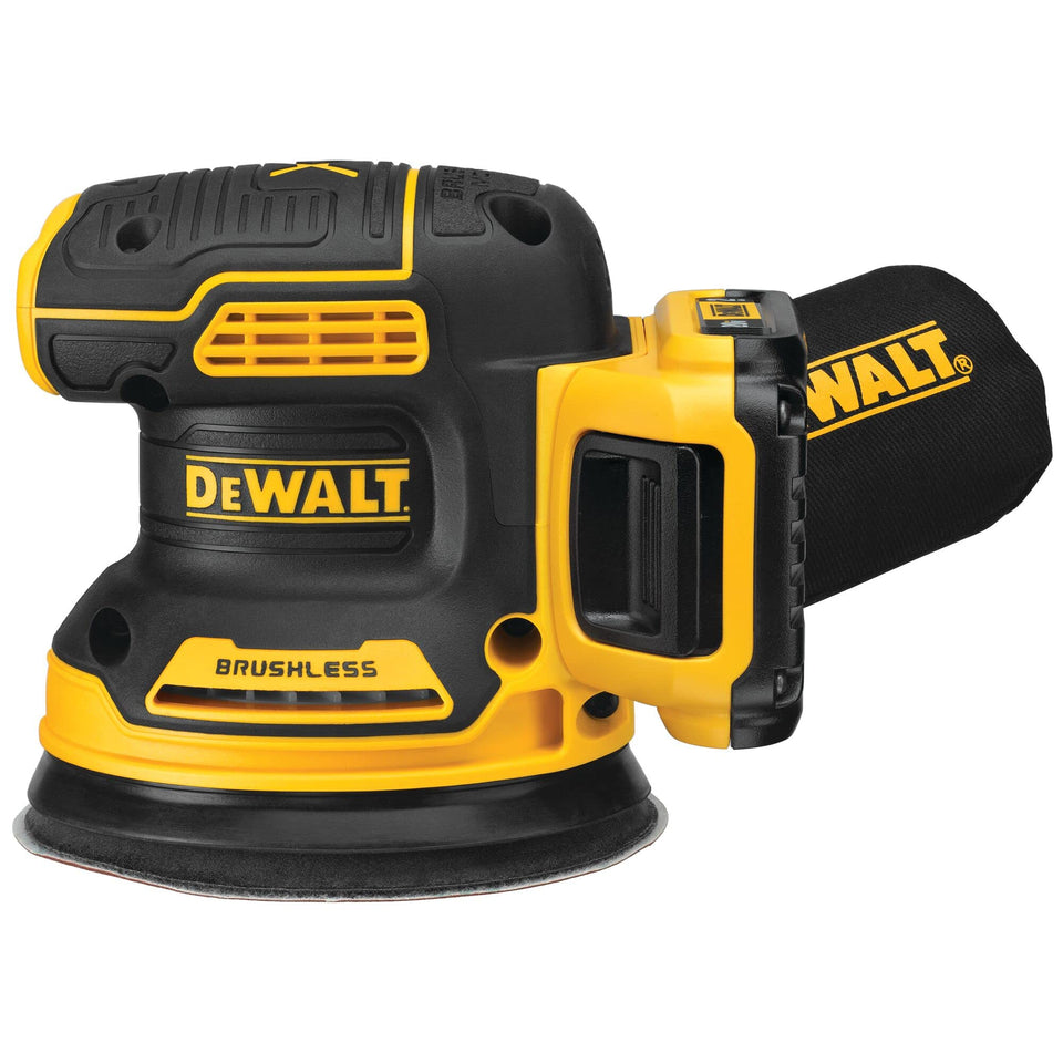DEWALT 20V Max XR cordless sander with compact 5-inch profile for smooth finishes