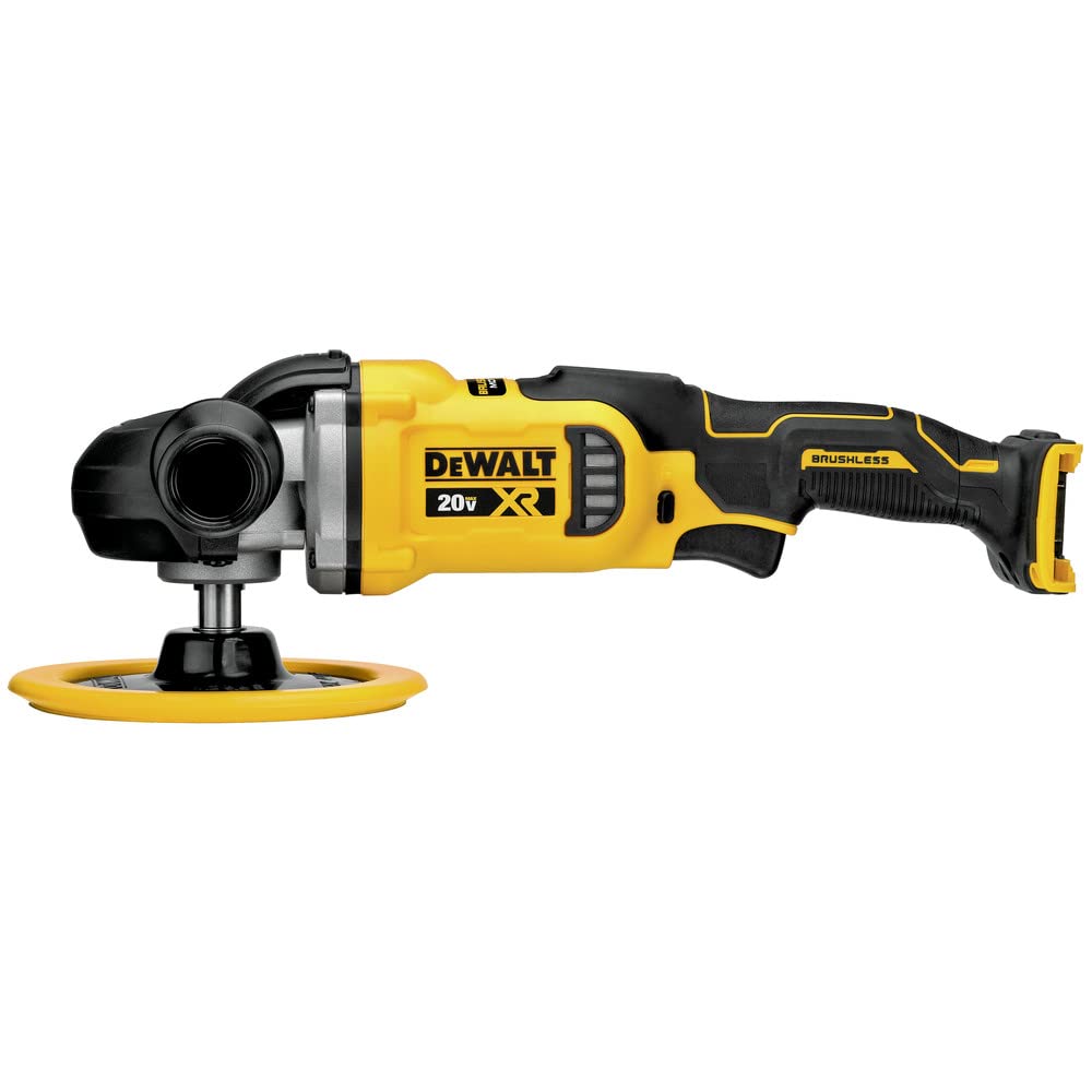 DEWALT polisher 7-inch backing plate supports multiple pads for effective finishing.