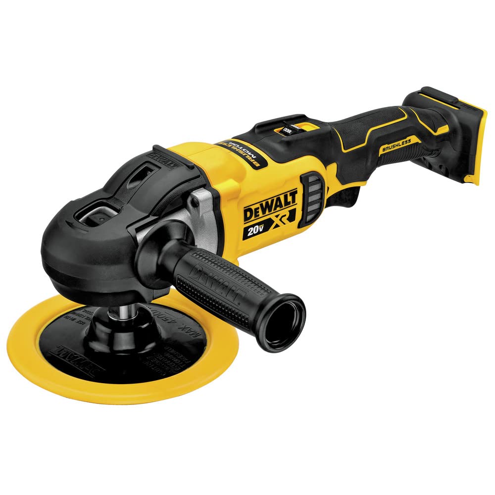 DEWALT 20V MAX XR cordless polisher body for versatile car detailing and control.