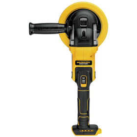 DEWALT polisher front grip enables comfortable control during polishing sessions.