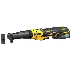 DEWALT 20V MAX XR cordless ratchet LED light illuminates hard-to-reach fasteners for precise work.