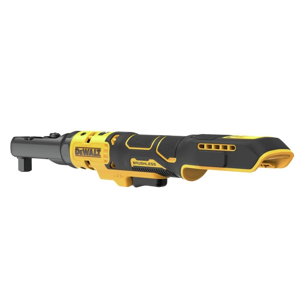 DEWALT ratchet LED light brightens dim work areas for accuracy