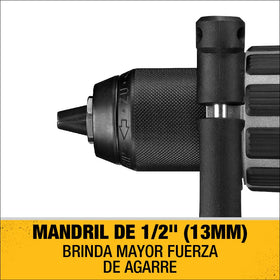 DEWALT chuck with carbide inserts offers strong bit grip and long life