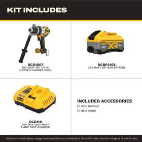 DEWALT 20V Max XR drill with LED work light for precision