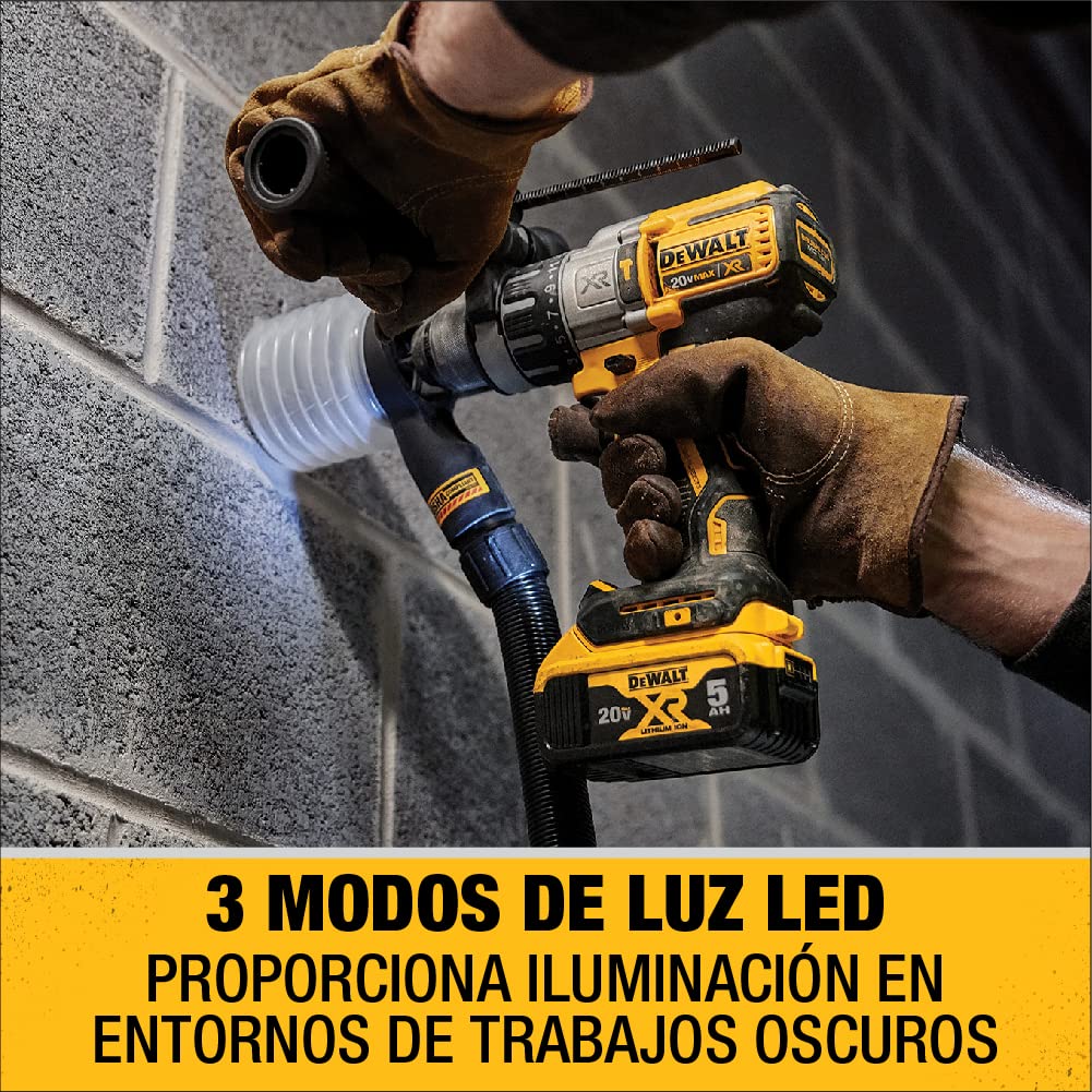 DEWALT nitro-carburized chuck provides superior bit retention during high torque work
