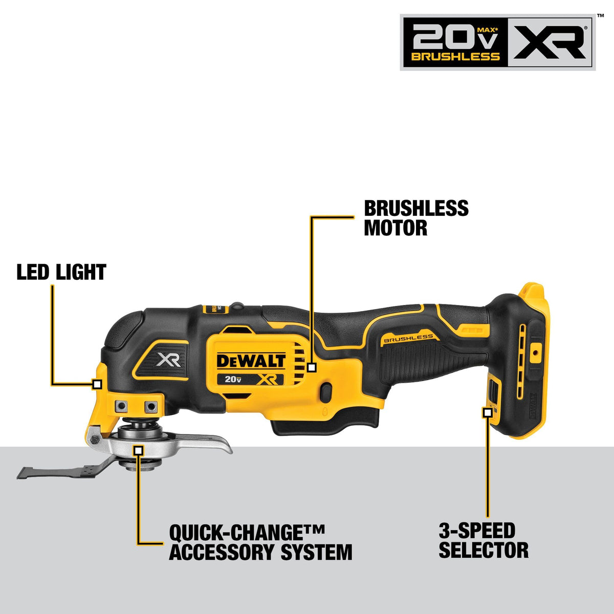 DEWALT 20V MAX XR osc kit charger powers up quickly.