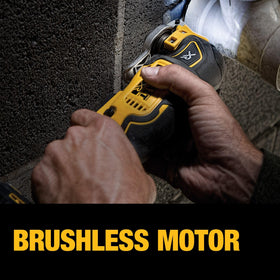 DEWALT dual-grip trigger provides controlled oscillation.