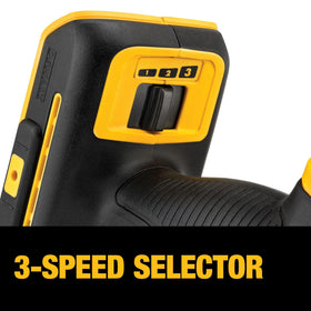 DEWALT quick-change system enables tool-free blade swaps.