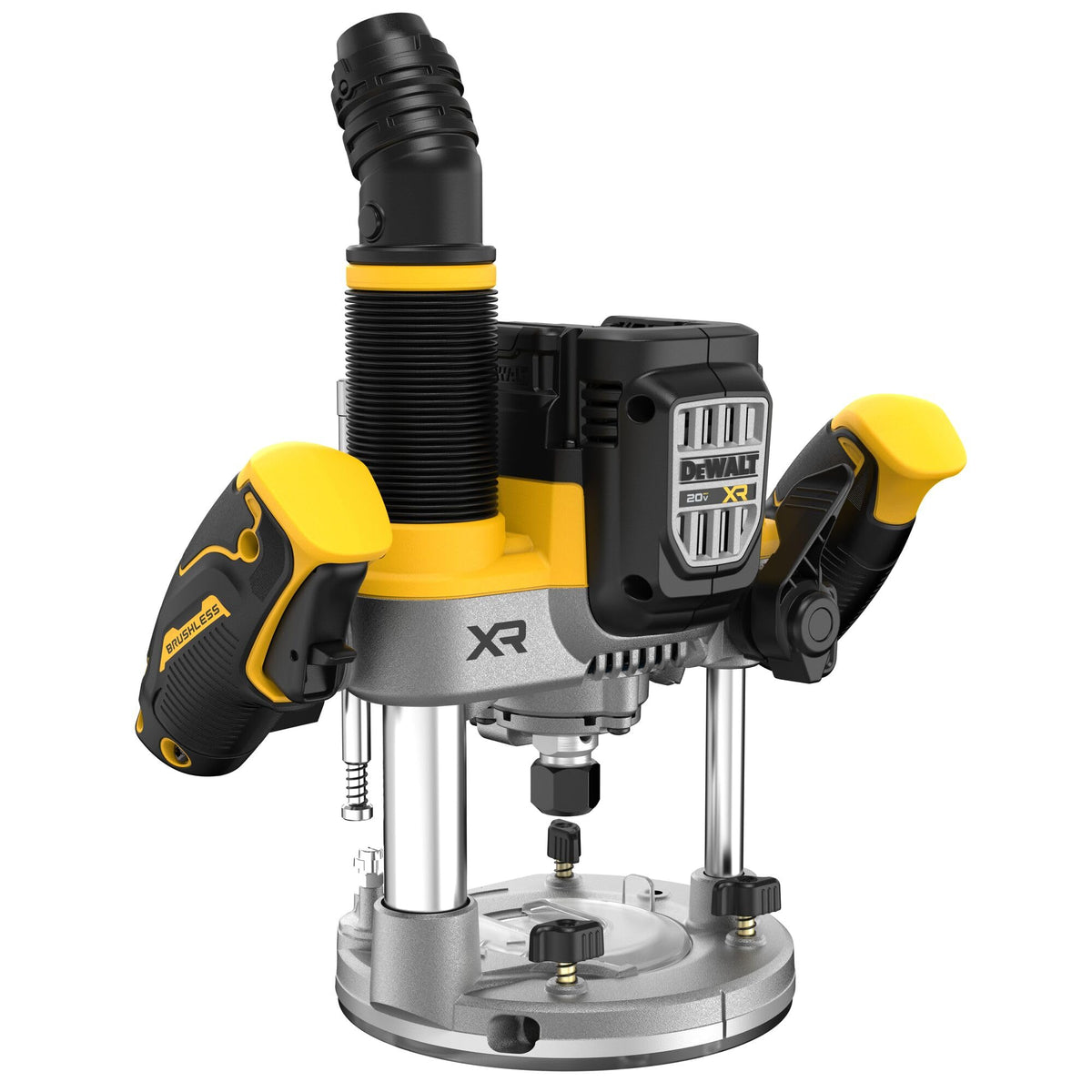 DEWALT 20V MAX XR plunge router DCW620B compact design enables cordless precision.