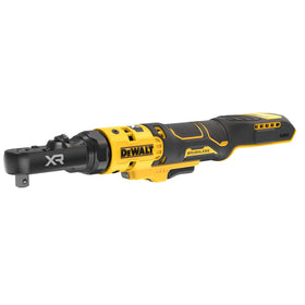 DEWALT 20V Max XR sealed head ratchet with 1/4 drive enables quick fastener swaps.