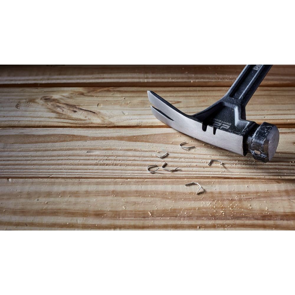 On-site workflow showing hammer ready for framing tasks